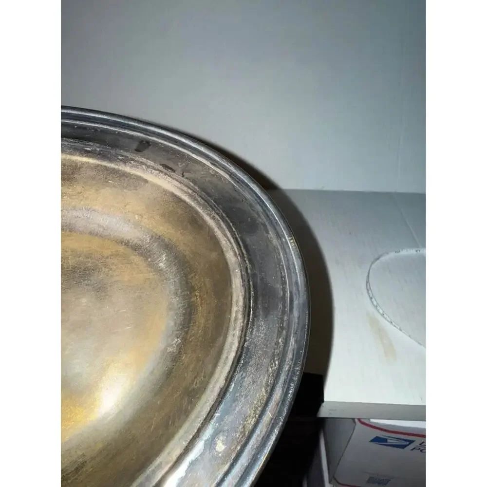 Antique Silver-Plated Serving Bowl 9